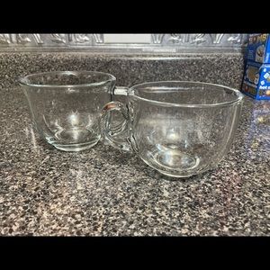 ✨SOLD✨ Oversized clear coffee mugs